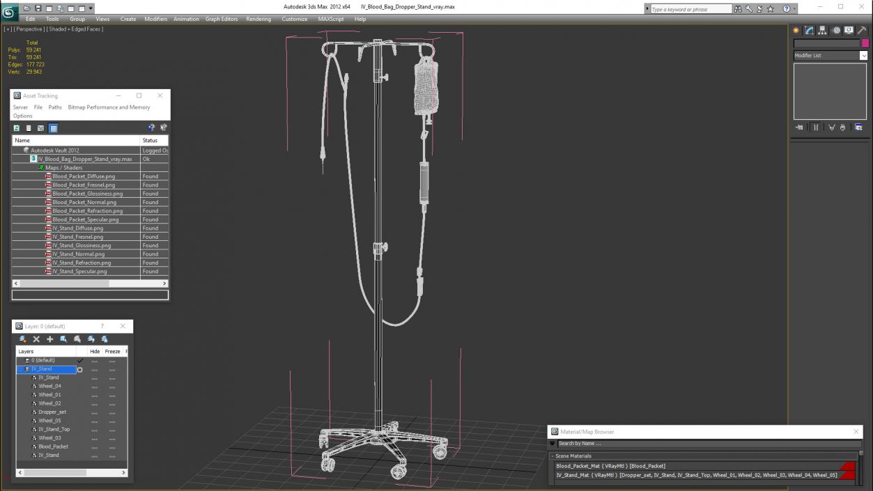 3D IV Blood Bag Dropper Stand