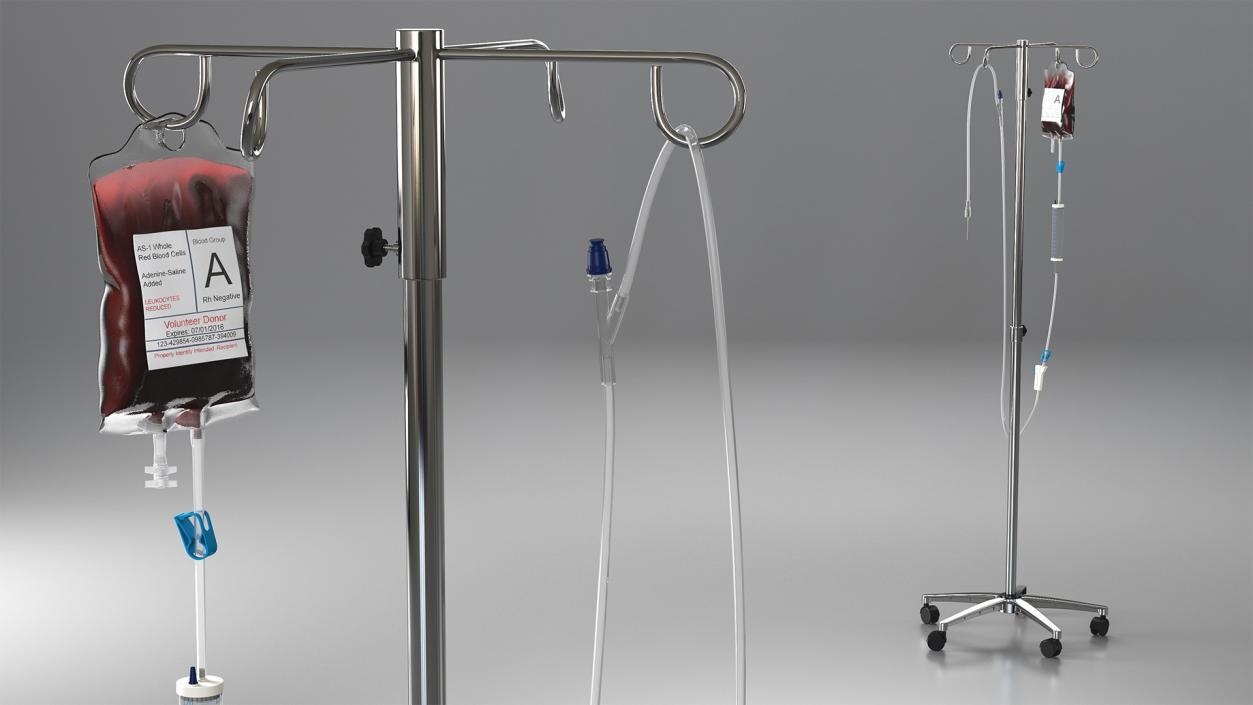 3D IV Blood Bag Dropper Stand