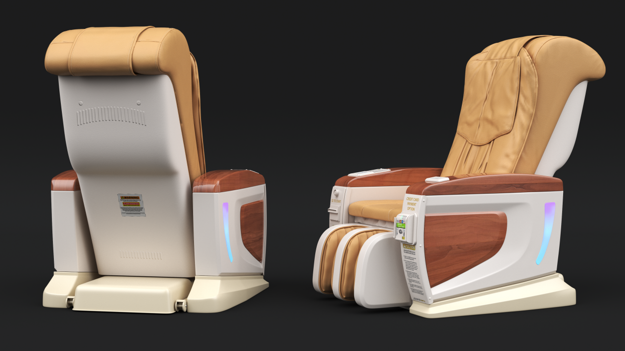 Massage Vending Chair Beige 3D