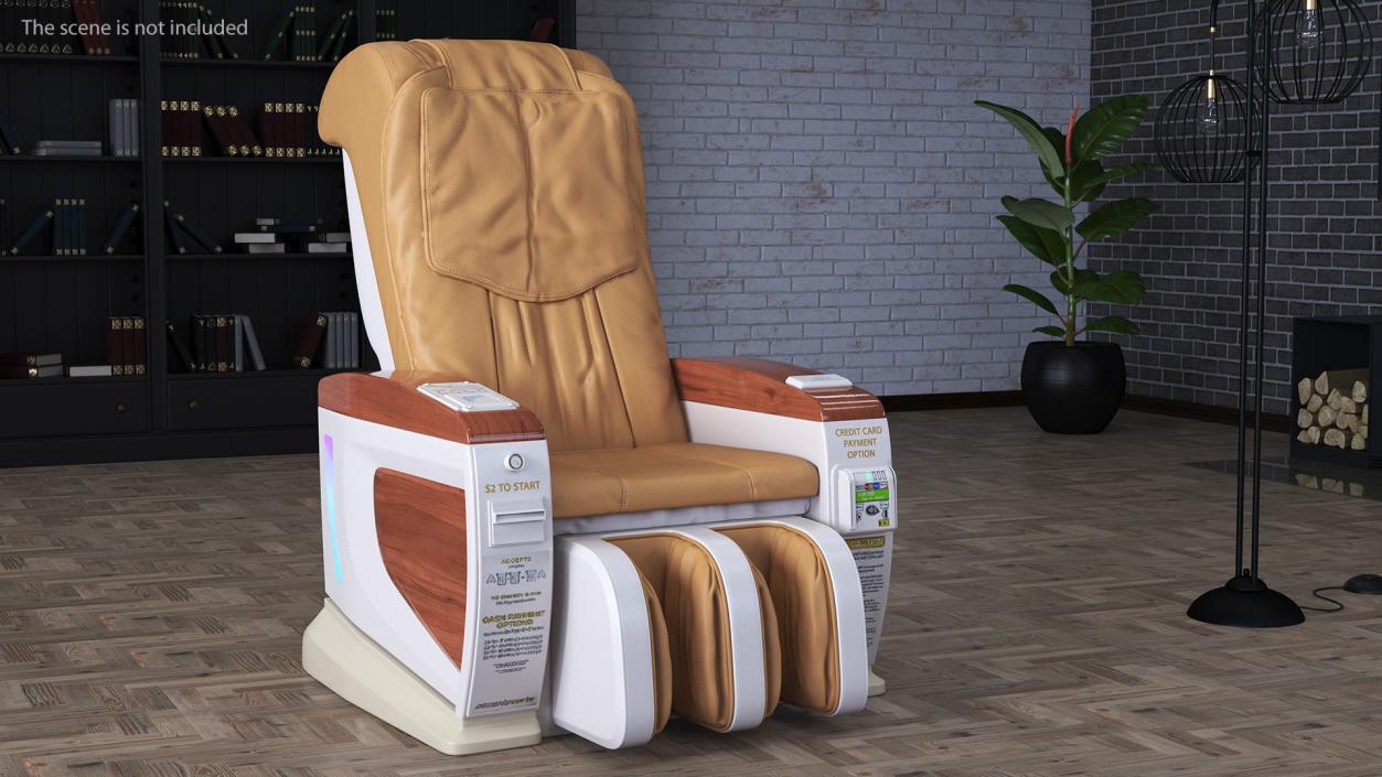 Massage Vending Chair Beige 3D