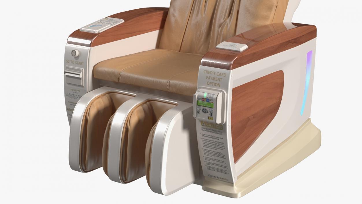 Massage Vending Chair Beige 3D