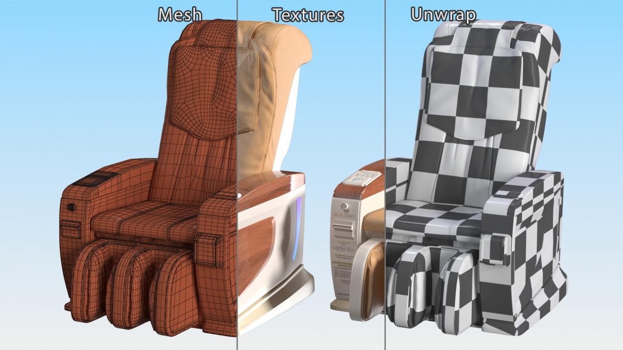 Massage Vending Chair Beige 3D