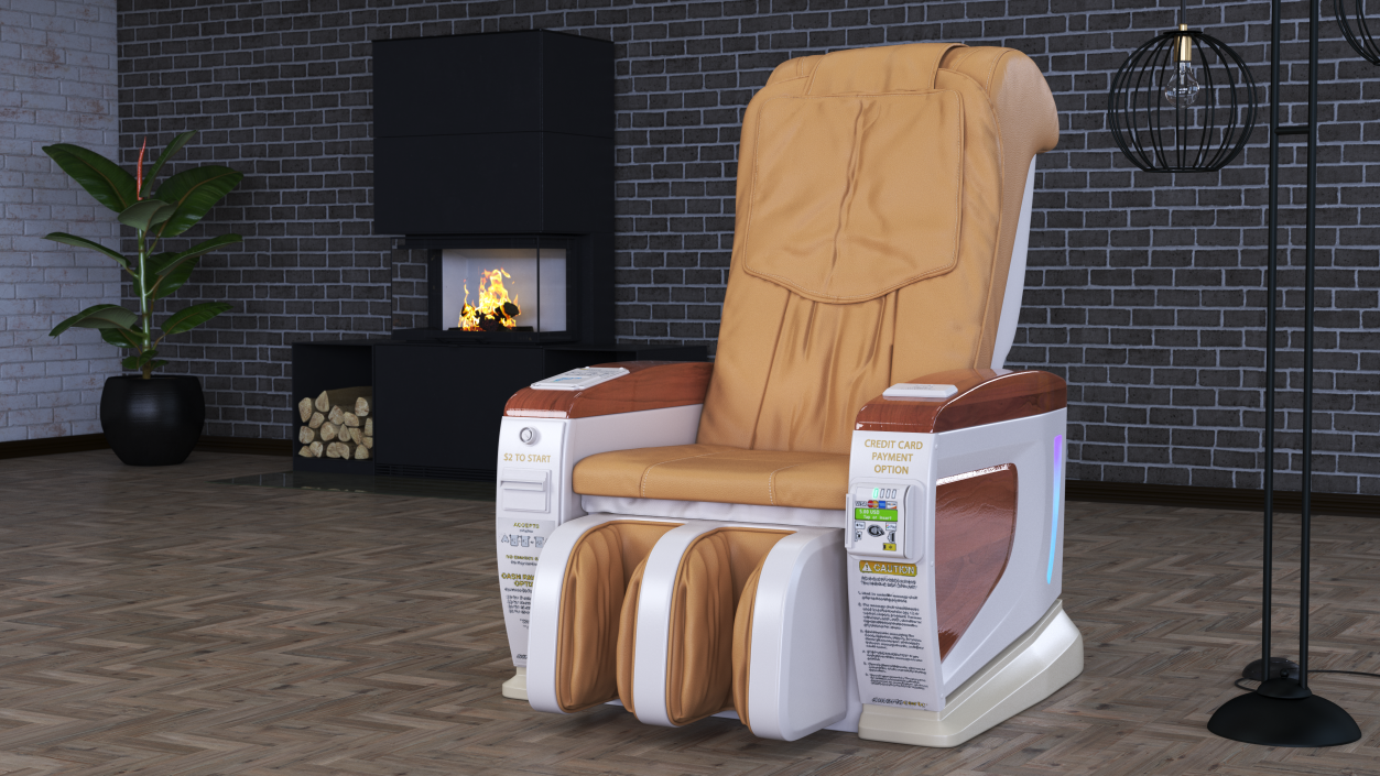 Massage Vending Chair Beige 3D