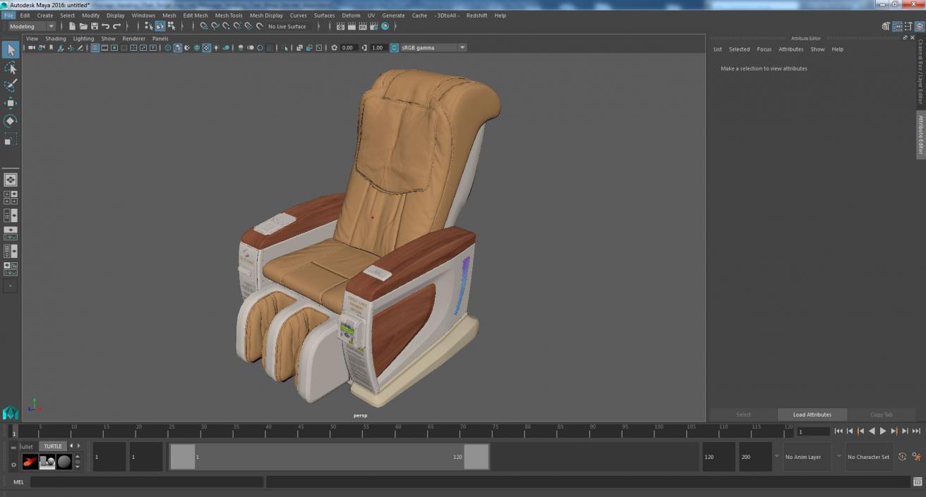 Massage Vending Chair Beige 3D