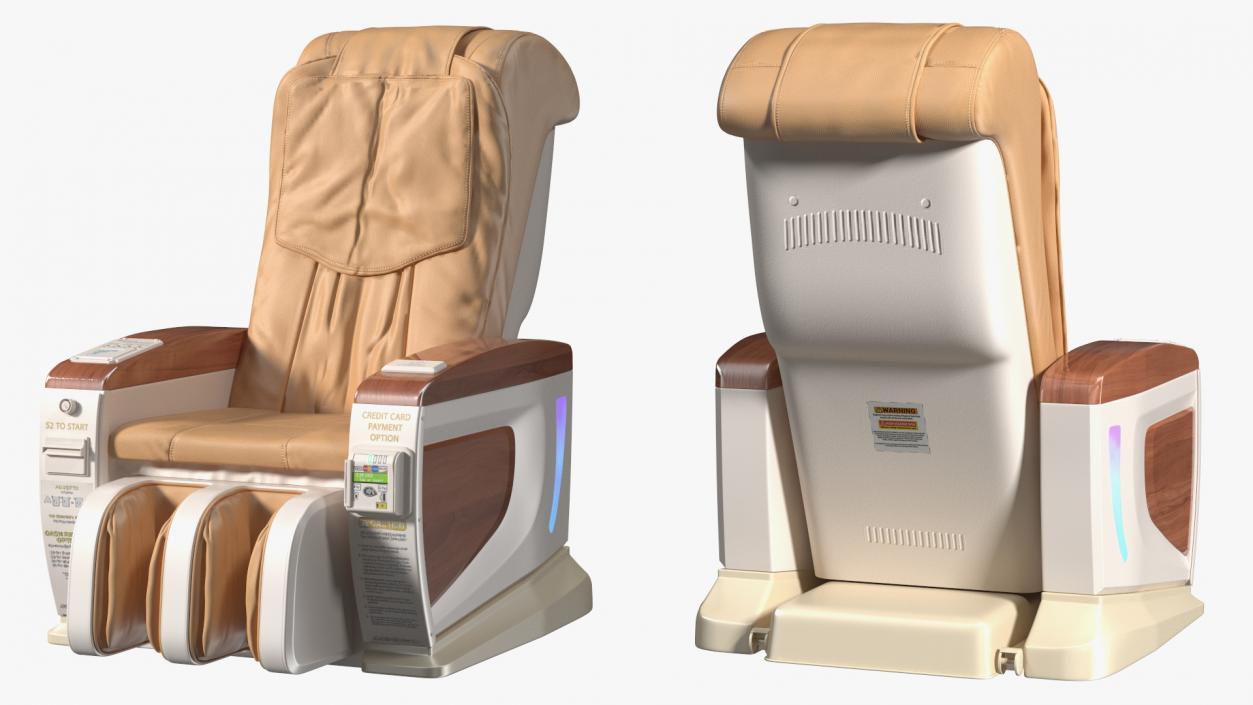 Massage Vending Chair Beige 3D