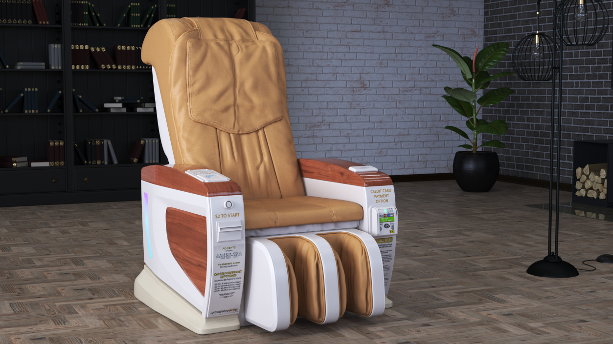 Massage Vending Chair Beige 3D