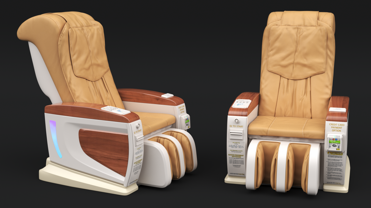 Massage Vending Chair Beige 3D