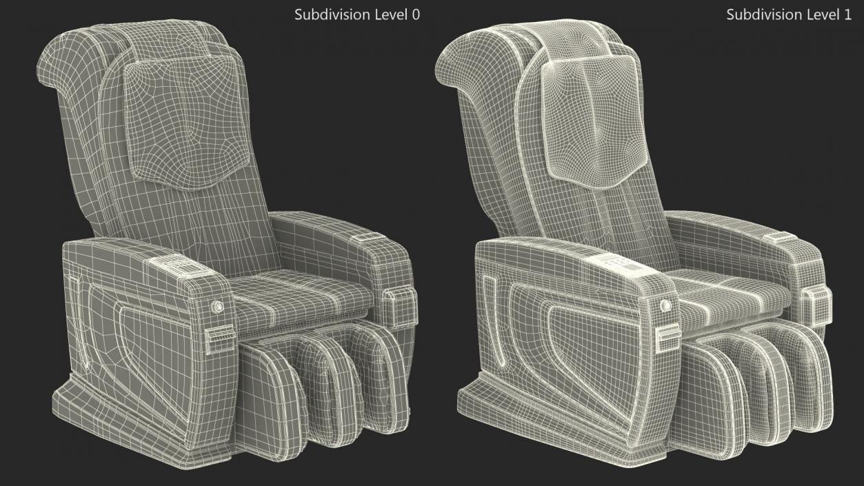 Massage Vending Chair Beige 3D