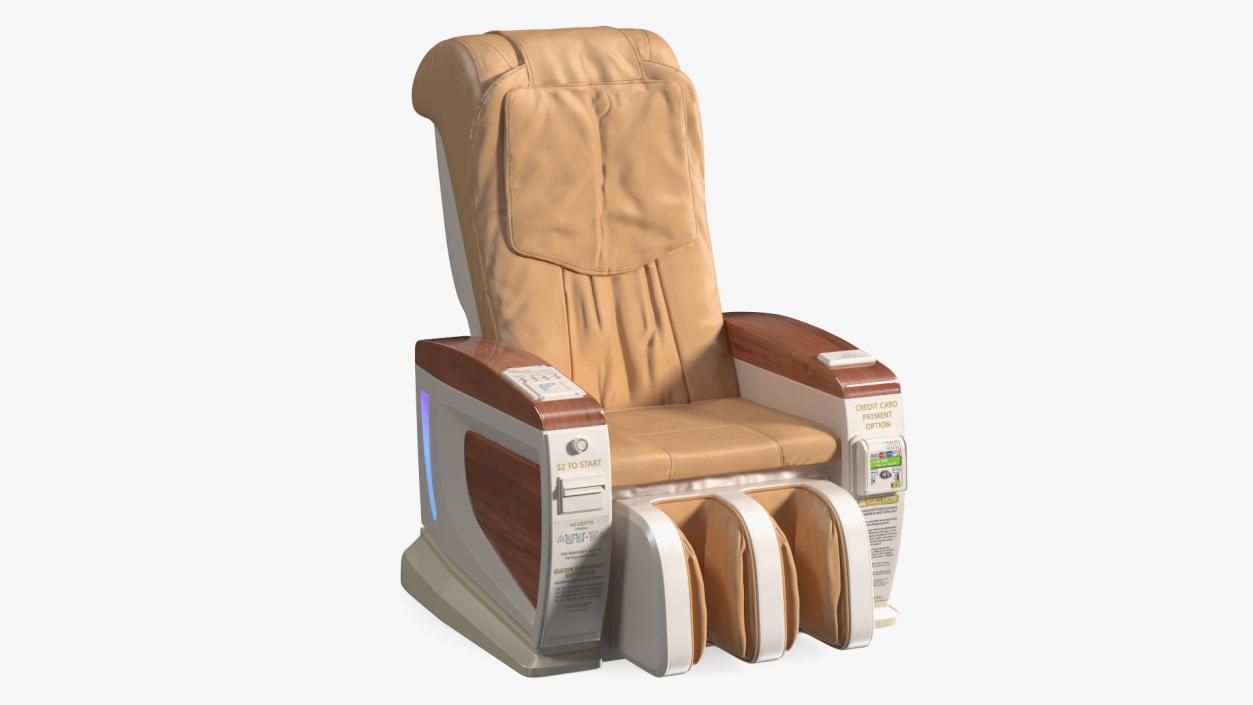 Massage Vending Chair Beige 3D