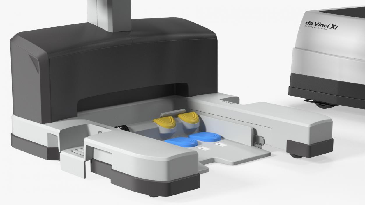 3D Full Da Vinci Surgical System with Operating Table(1) model