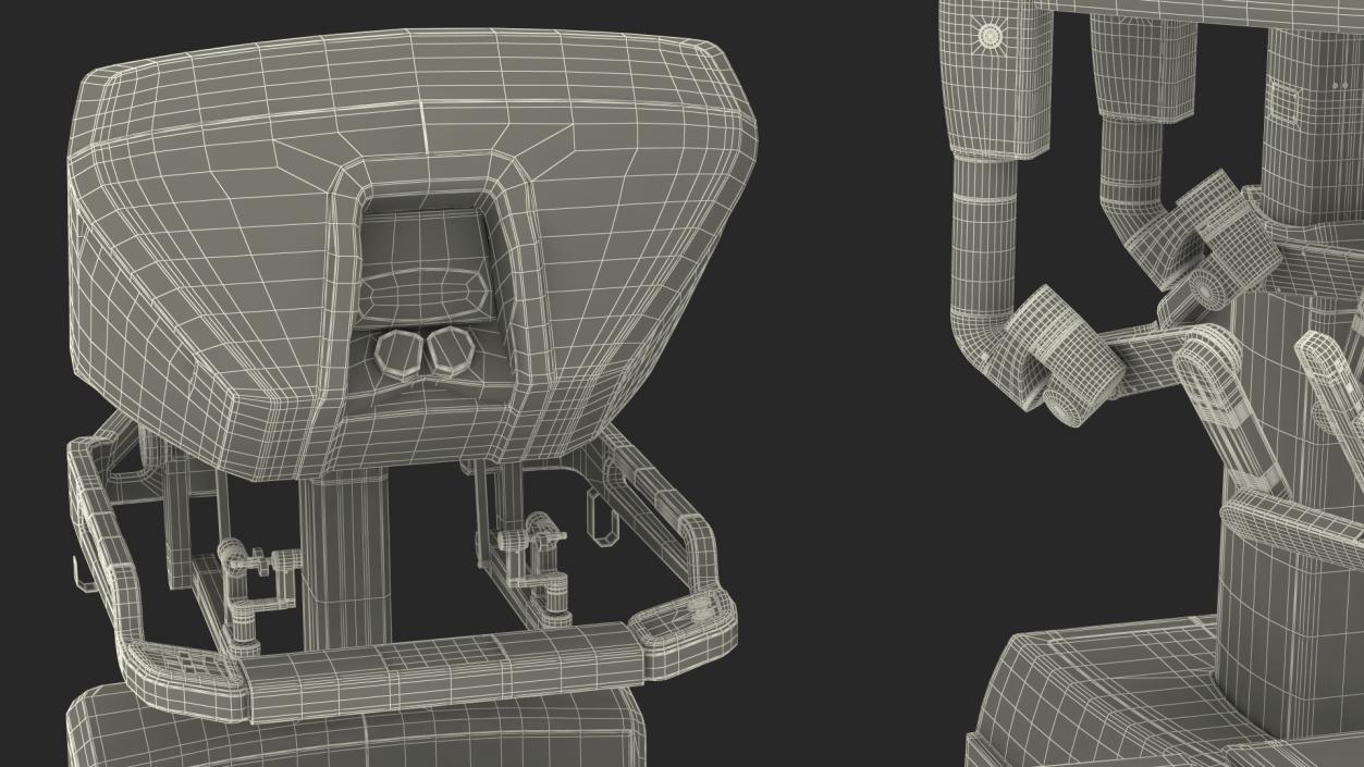 3D Full Da Vinci Surgical System with Operating Table(1) model