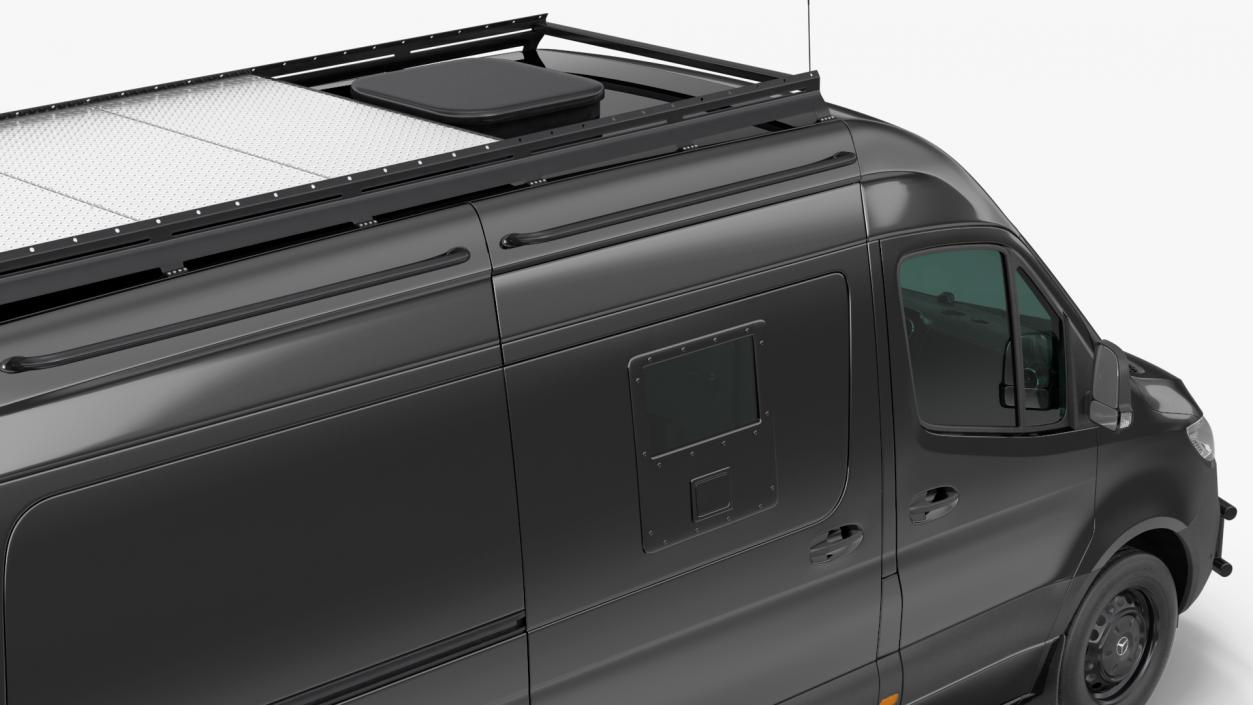 Mercedes Bulletproof Armored Van Rigged 3D model