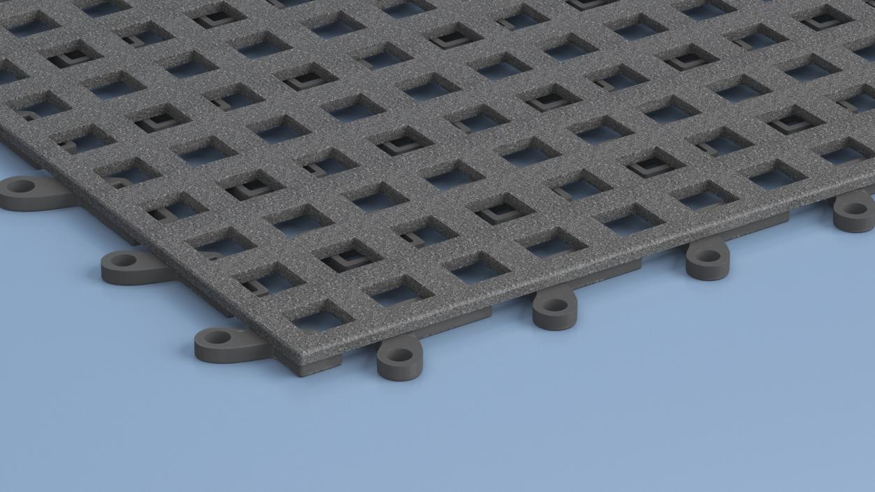 3D model Plastic Garage Floor Tile Grey