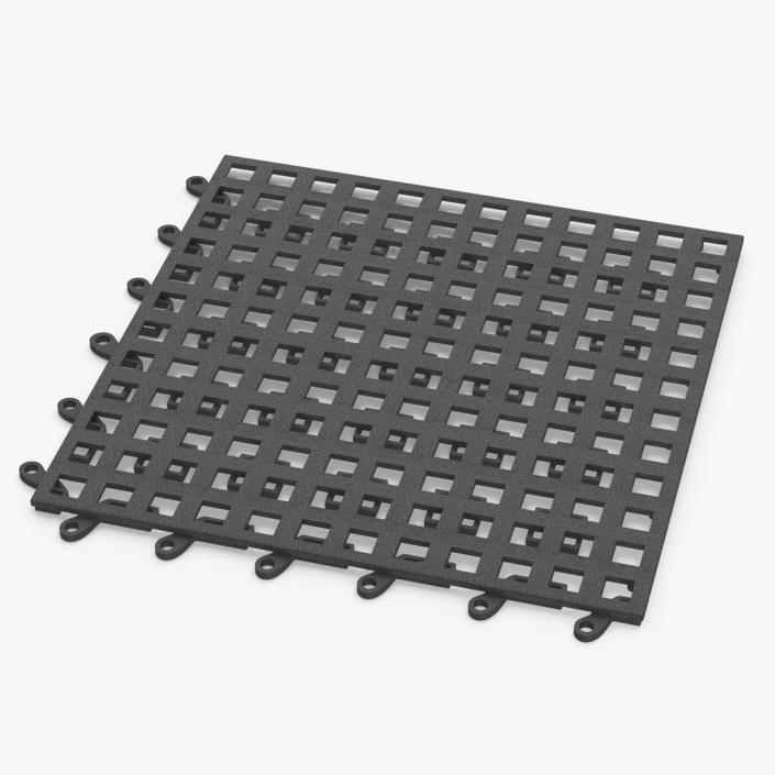 3D model Plastic Garage Floor Tile Grey