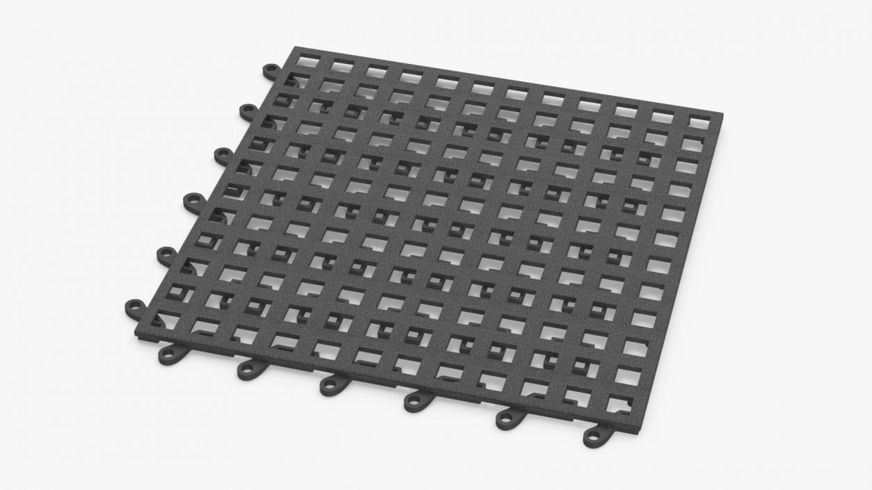 3D model Plastic Garage Floor Tile Grey