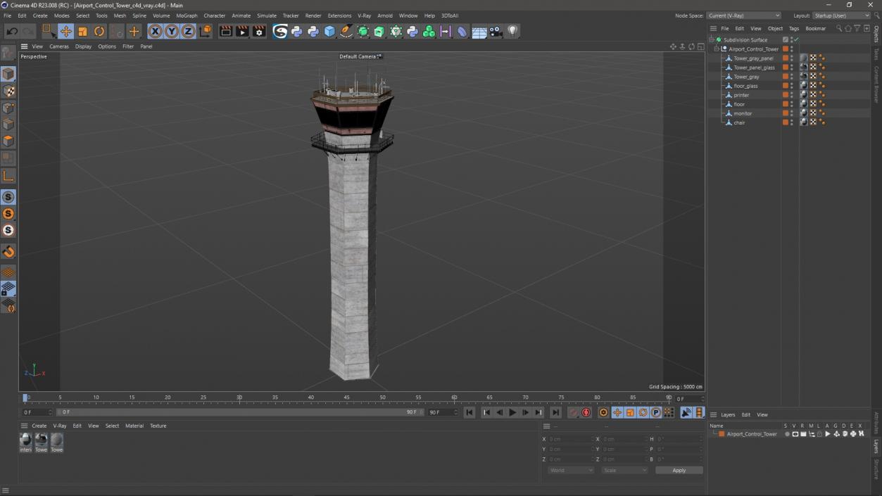 3D Airport Control Tower