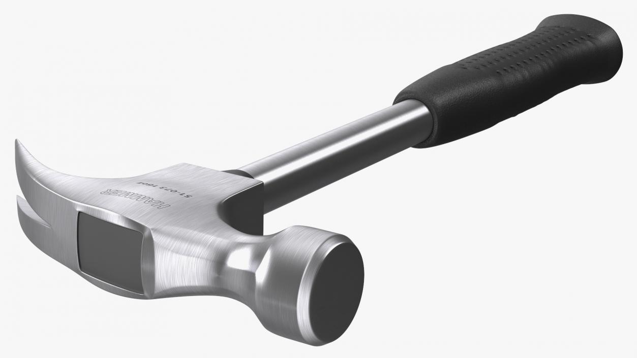 3D Steel Shaft Claw Hammer model