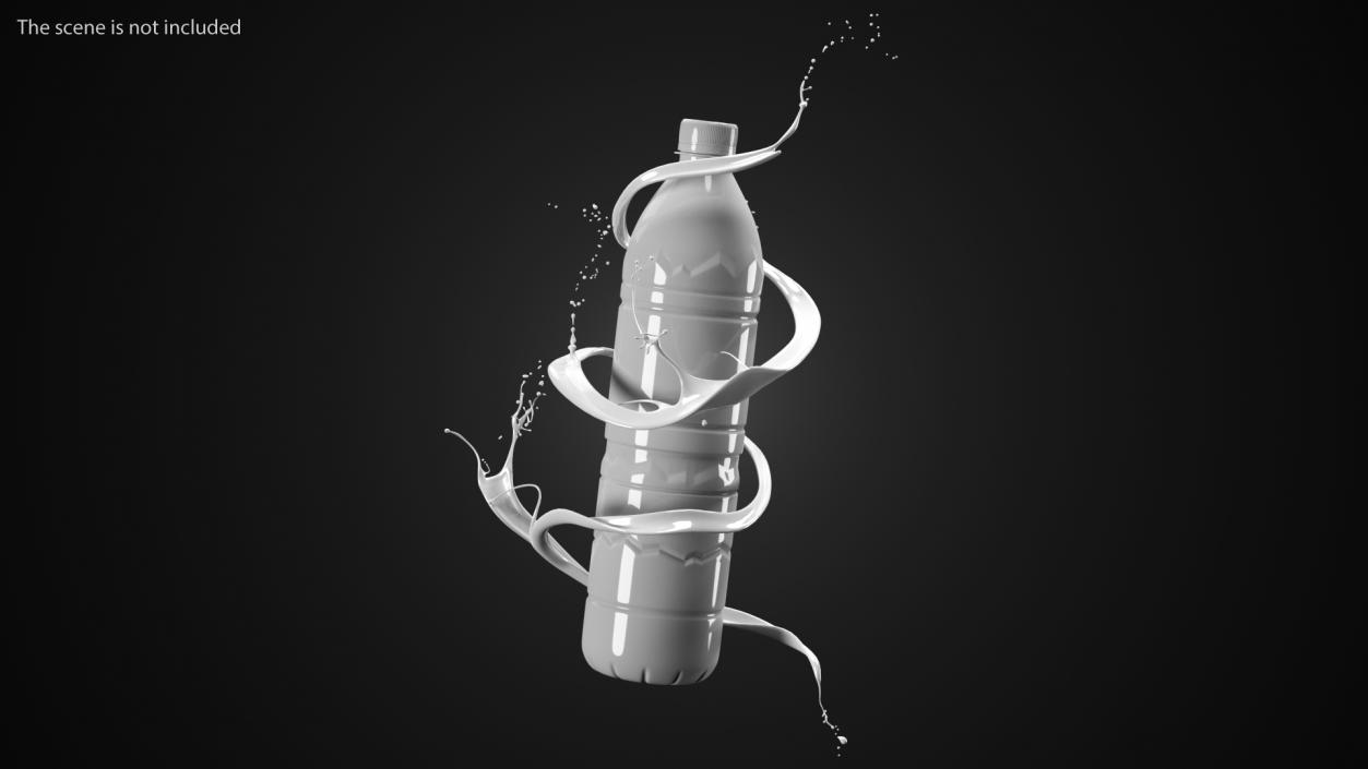 3D Abstract Liquid Splash White model