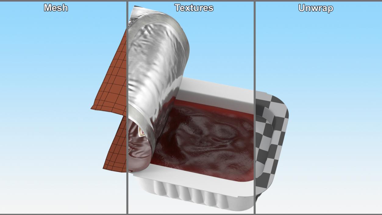 Heinz Sauce Cups Collection 3D