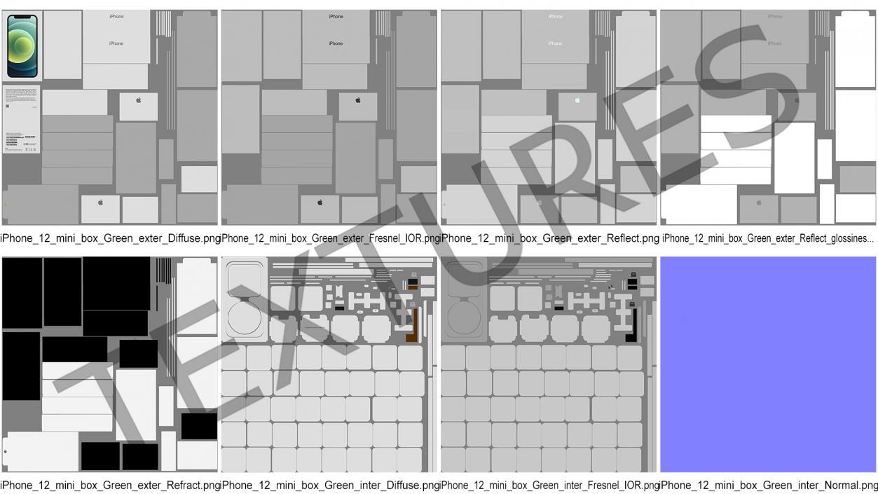 iPhone 12 mini Box Green 3D model