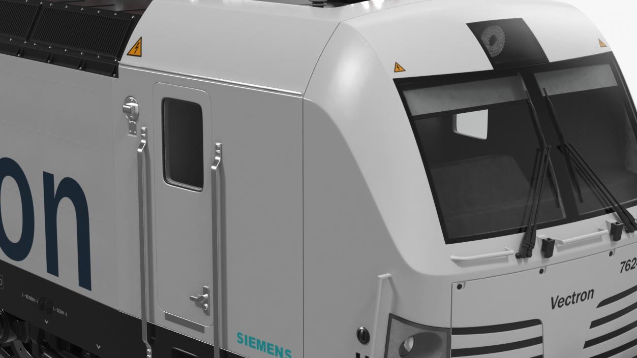 Siemens Vectron Locomotive White Rigged 3D model