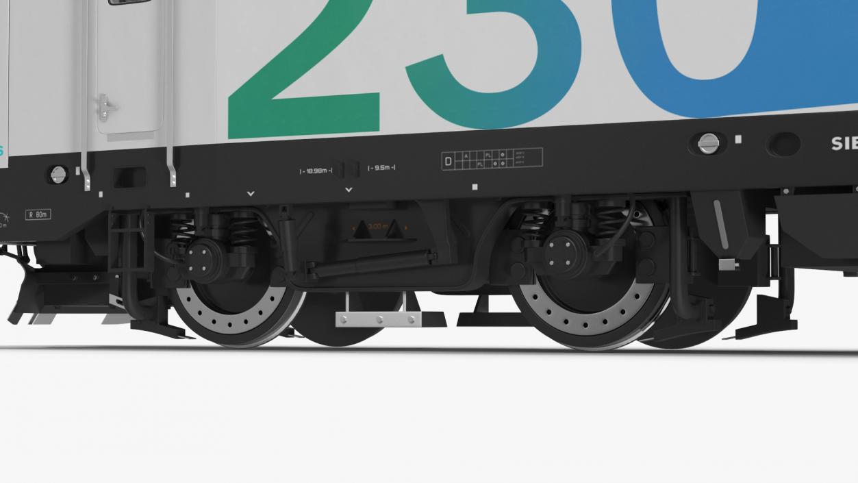 Siemens Vectron Locomotive White Rigged 3D model