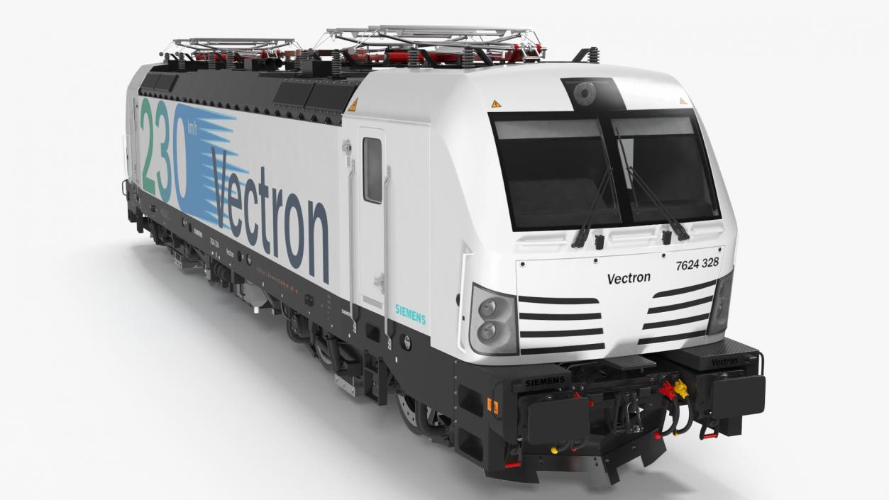 Siemens Vectron Locomotive White Rigged 3D model