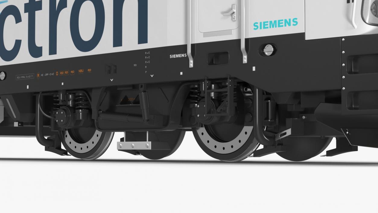 Siemens Vectron Locomotive White Rigged 3D model