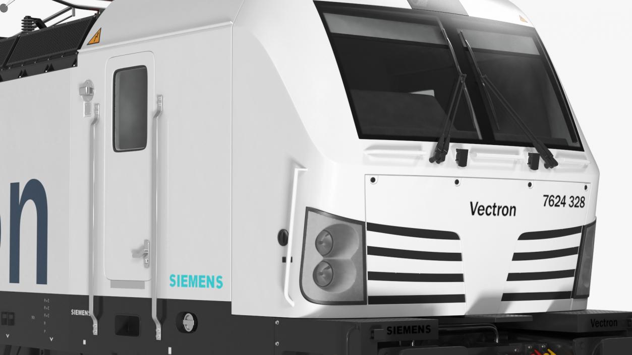 Siemens Vectron Locomotive White Rigged 3D model