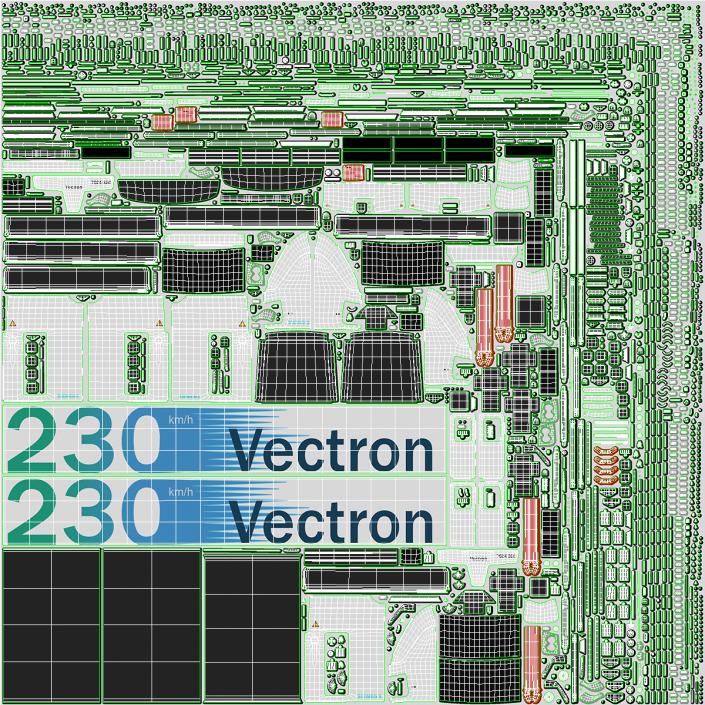 Siemens Vectron Locomotive White Rigged 3D model