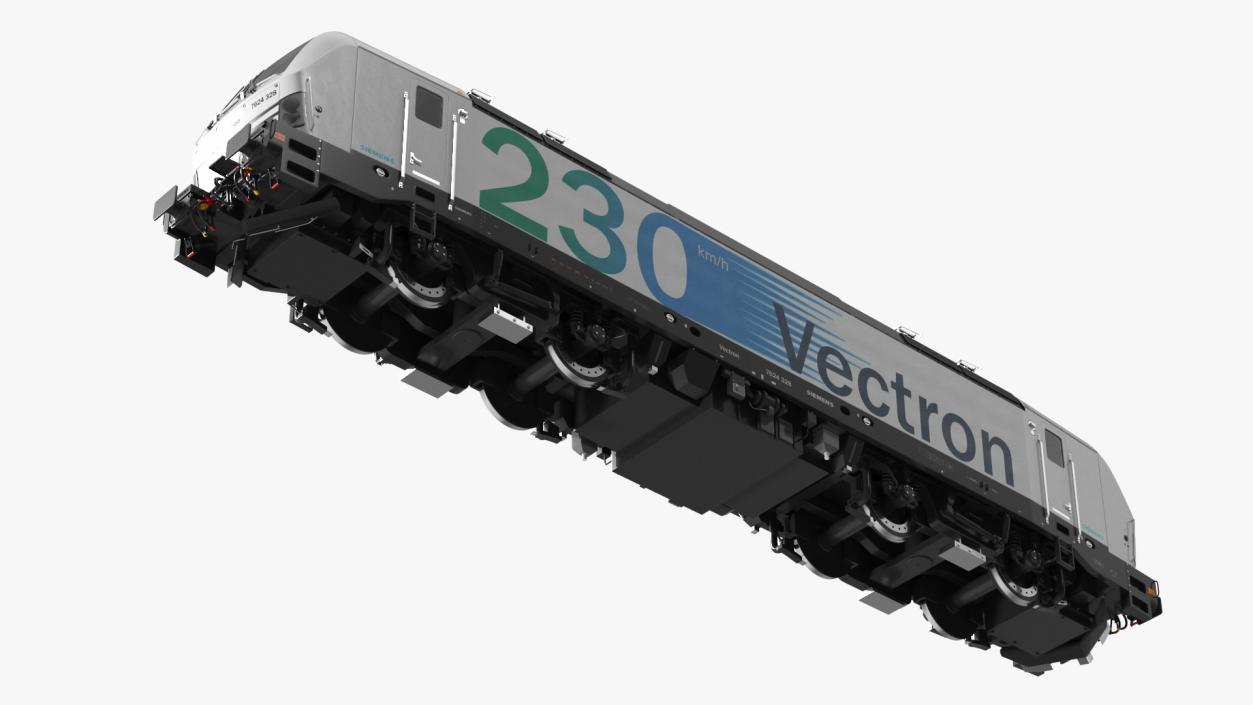 Siemens Vectron Locomotive White Rigged 3D model