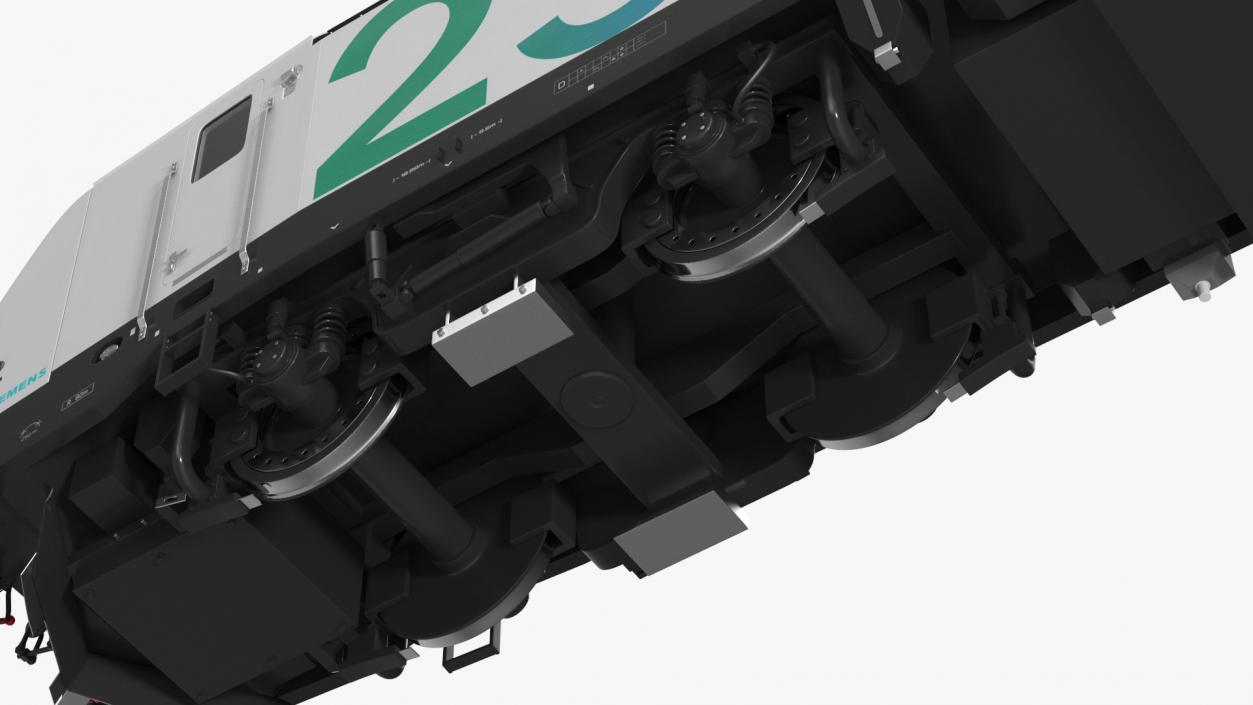 Siemens Vectron Locomotive White Rigged 3D model