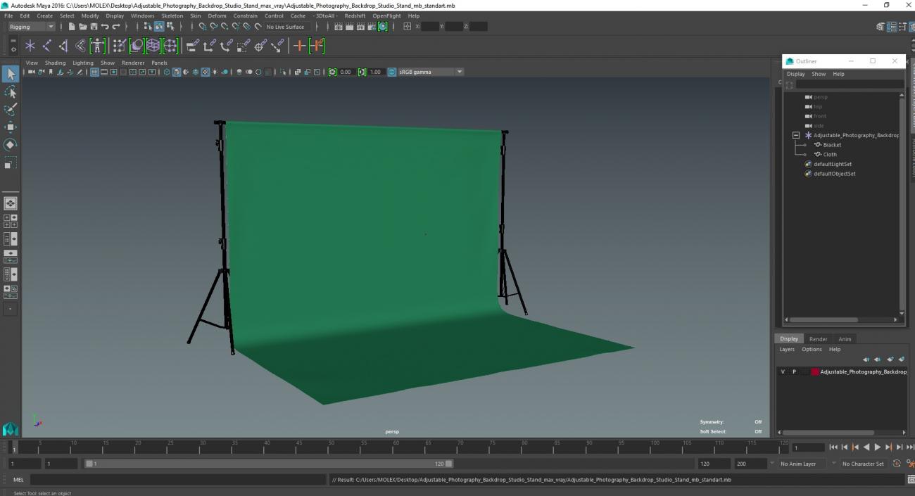 Adjustable Photography Backdrop Studio Stand 3D model