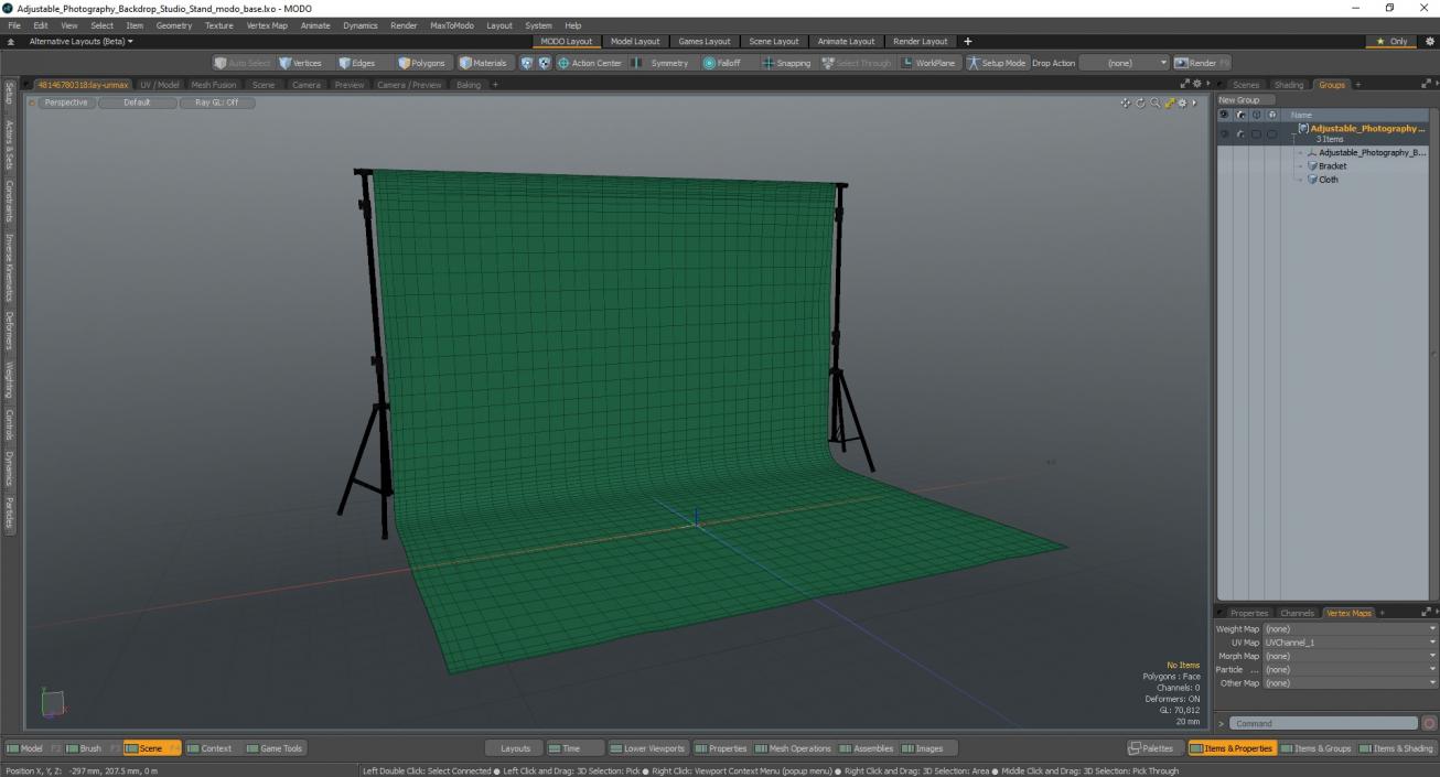 Adjustable Photography Backdrop Studio Stand 3D model