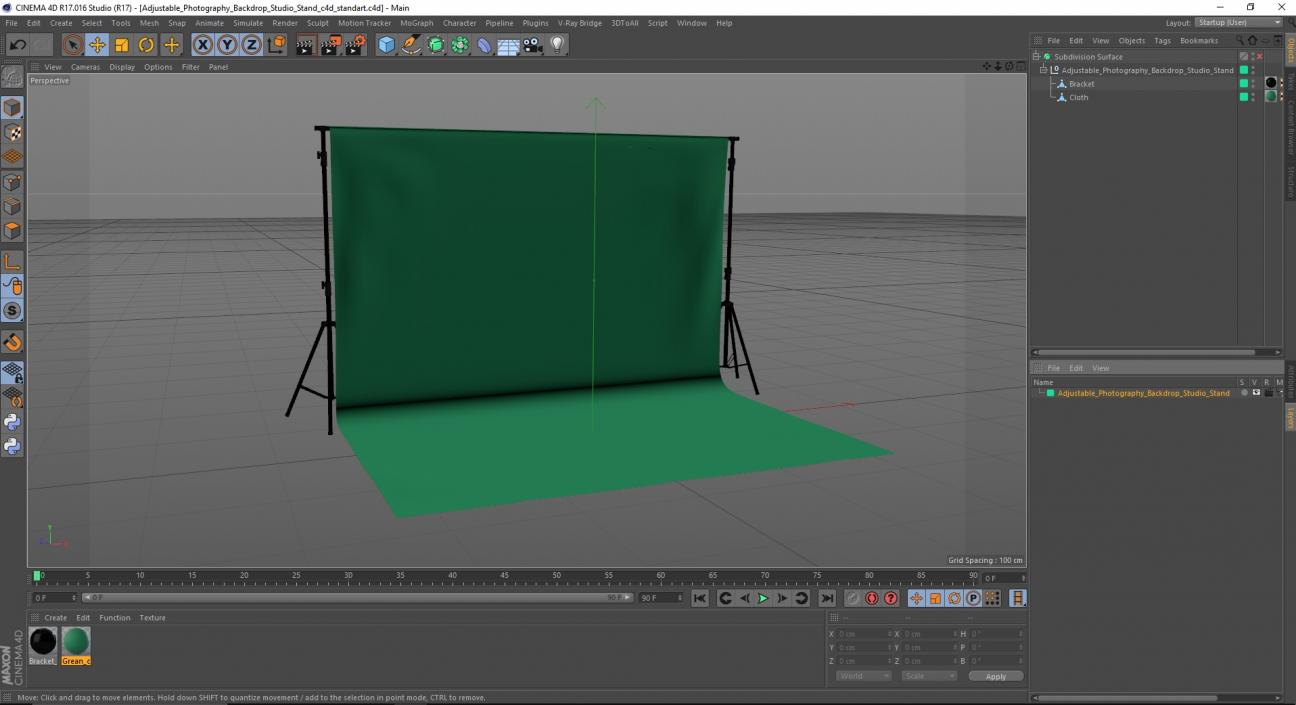 Adjustable Photography Backdrop Studio Stand 3D model