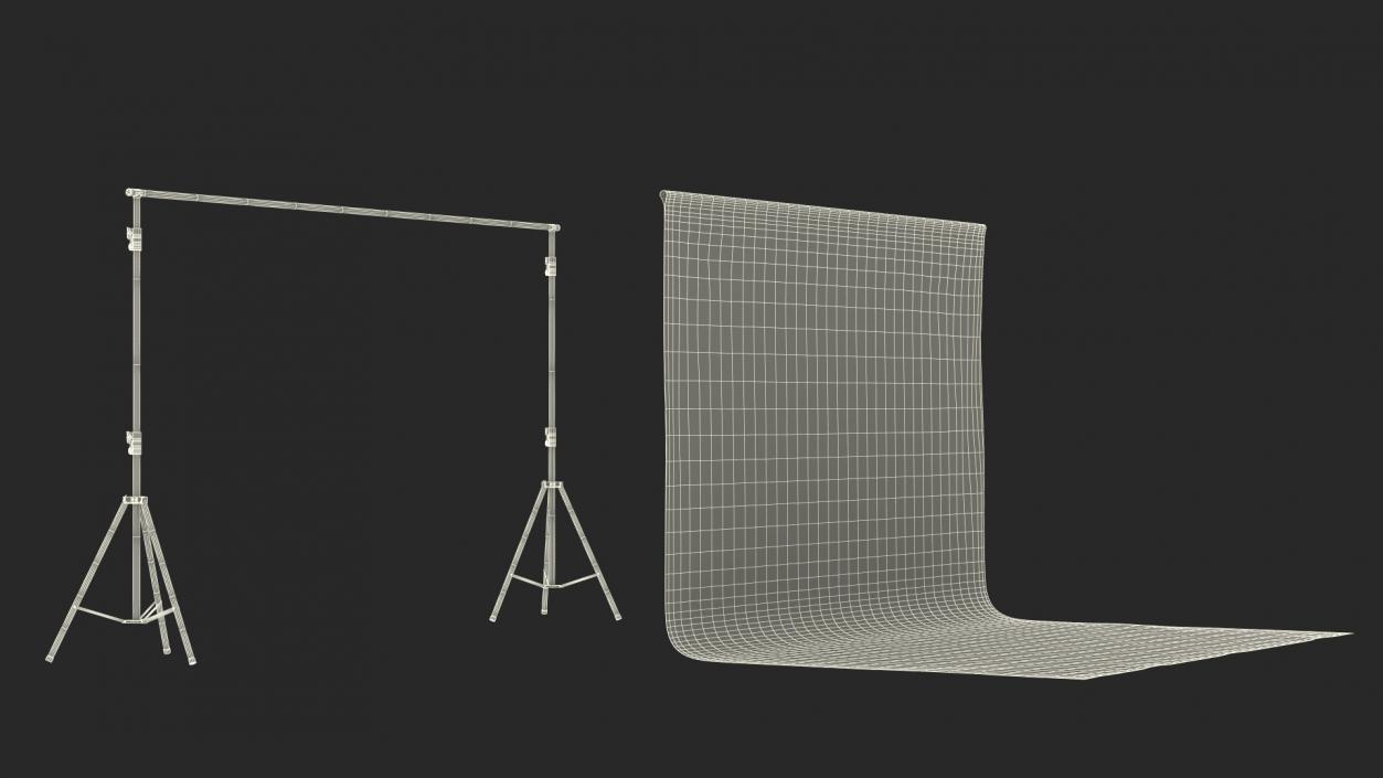 Adjustable Photography Backdrop Studio Stand 3D model