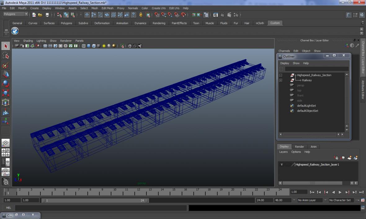 3D model Highspeed Railway Section