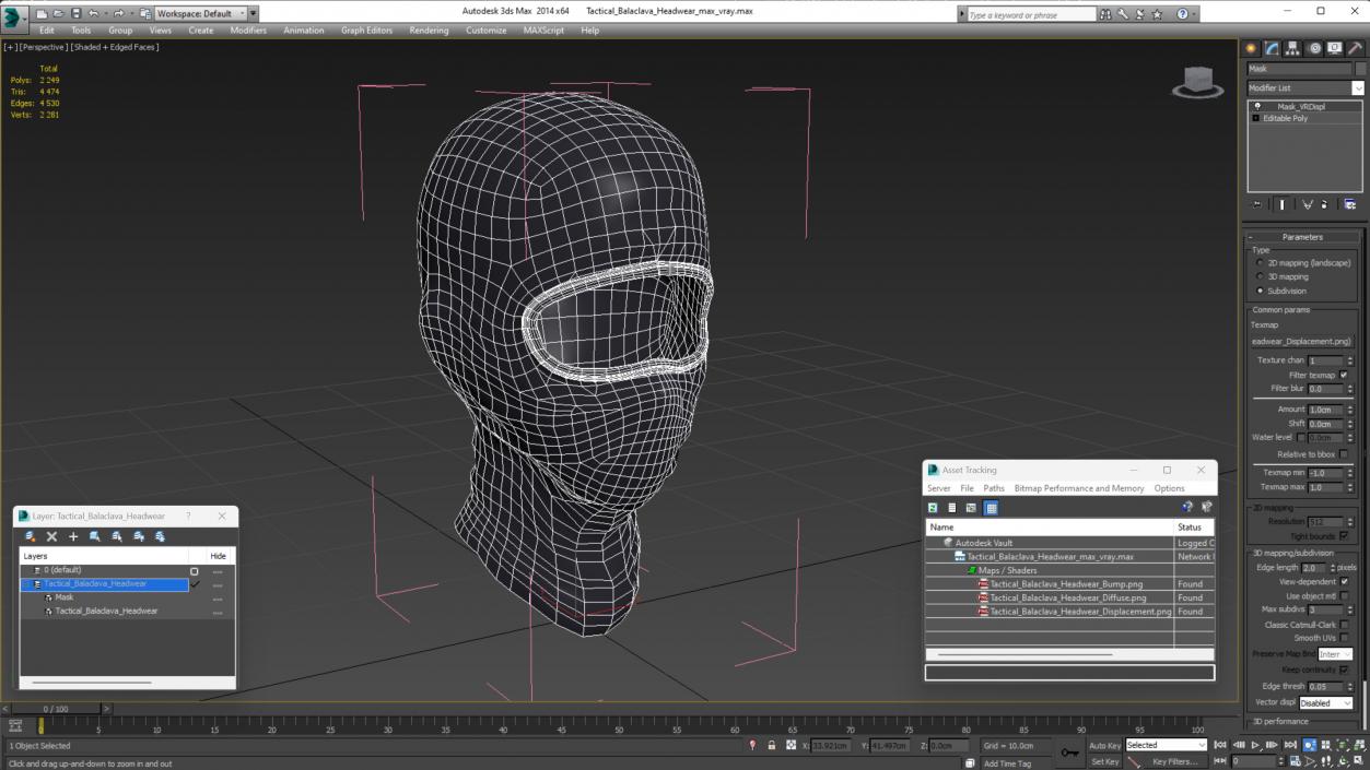 Tactical Balaclava Headwear 3D