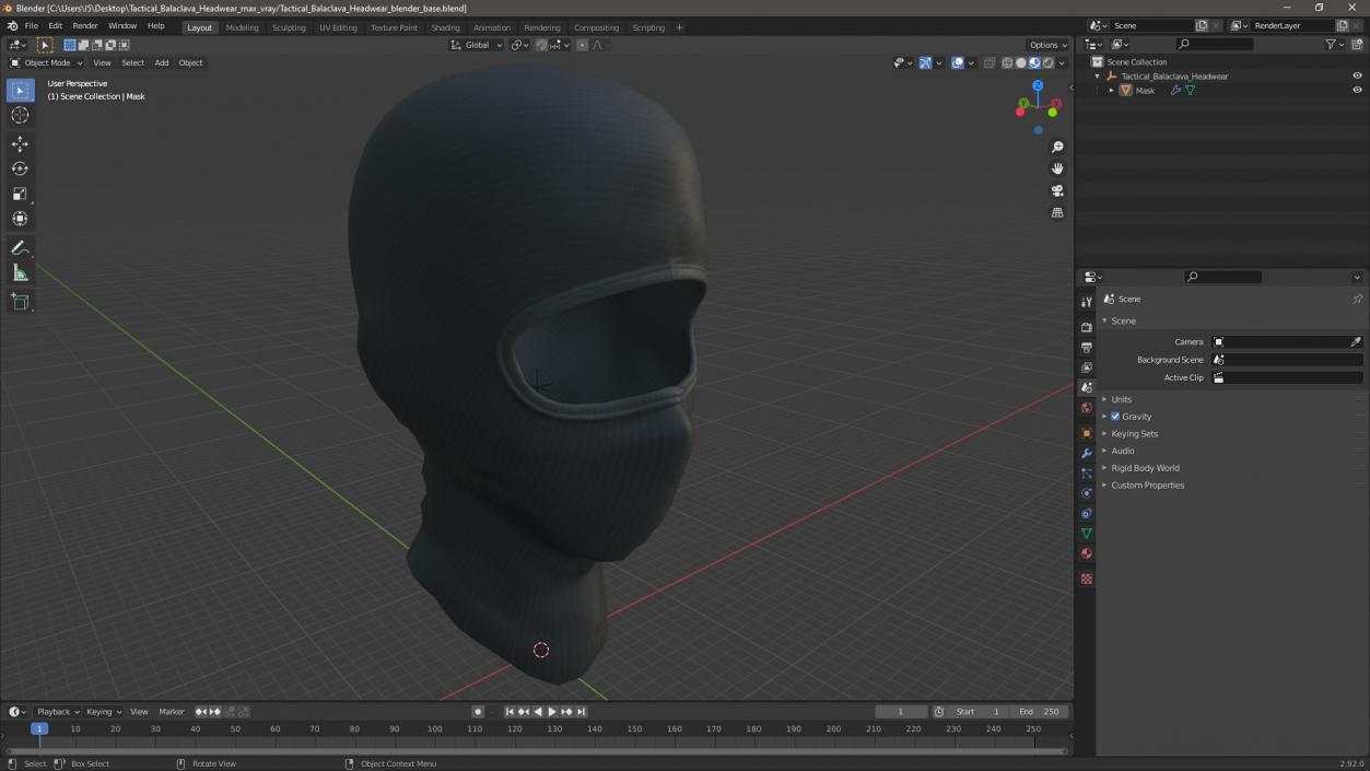 Tactical Balaclava Headwear 3D