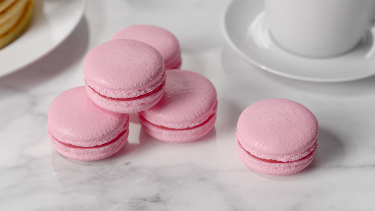 Cherry Macaron 3D model