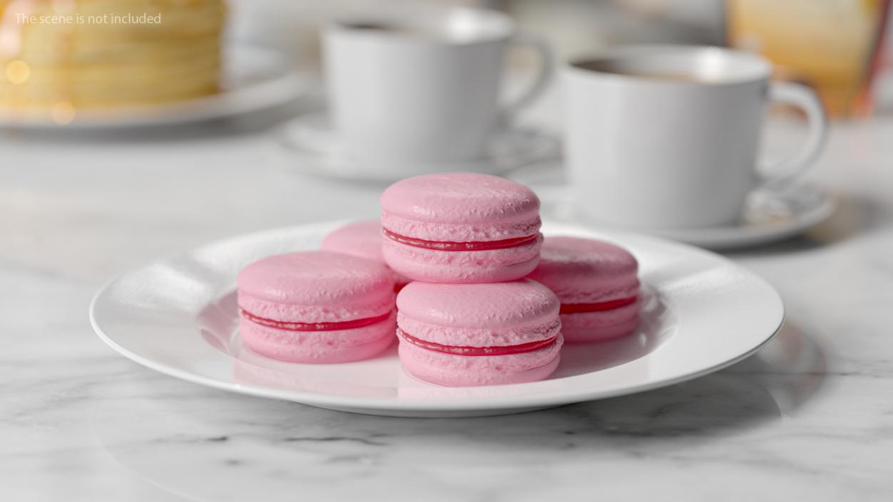 Cherry Macaron 3D model