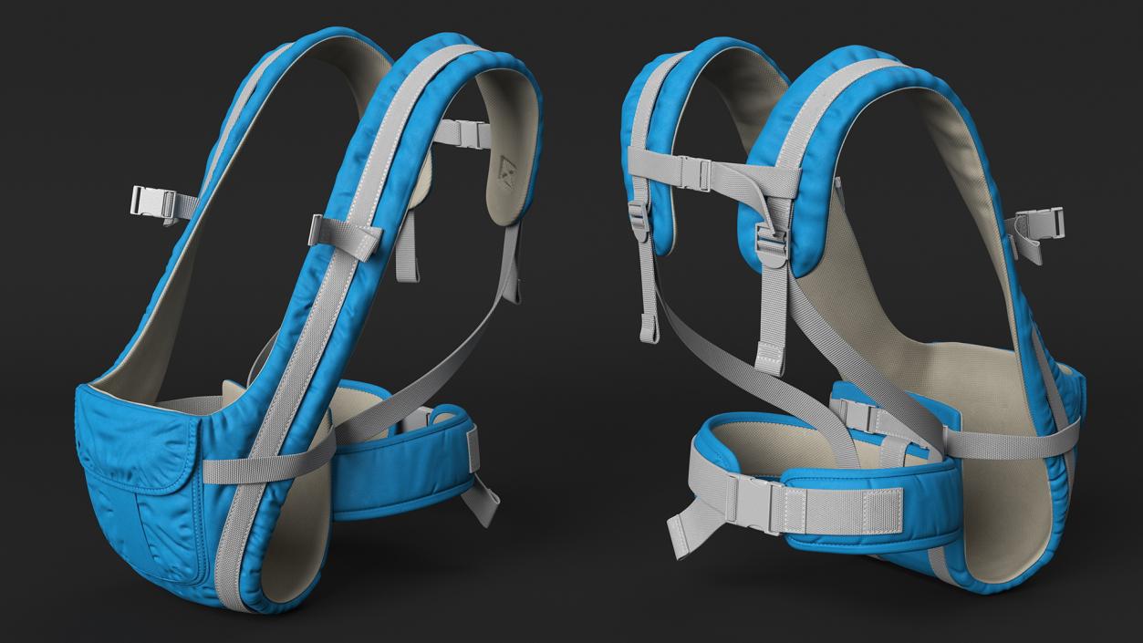 3D Convertible Baby Carrier Blue Sitting Position