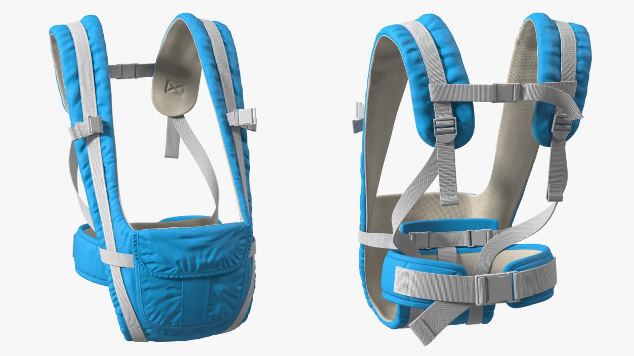 3D Convertible Baby Carrier Blue Sitting Position