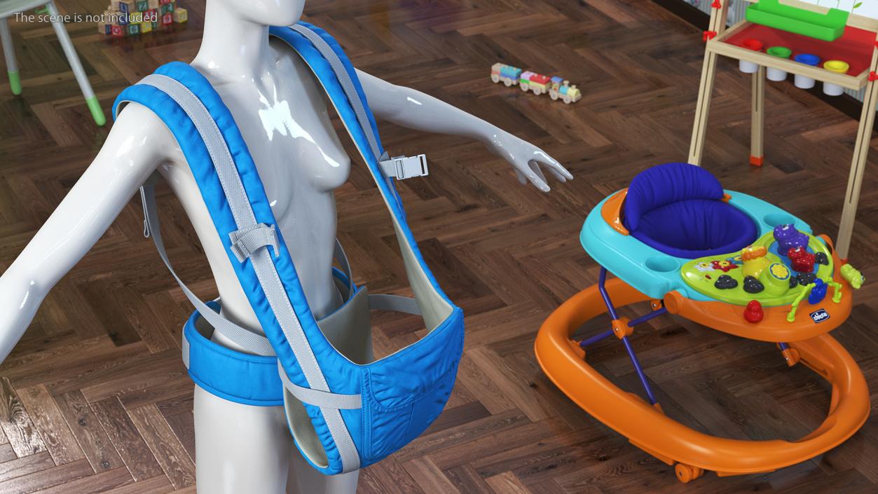 3D Convertible Baby Carrier Blue Sitting Position