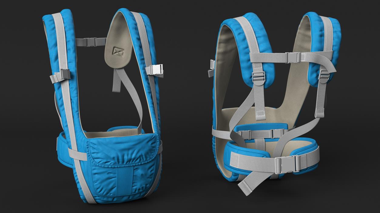 3D Convertible Baby Carrier Blue Sitting Position