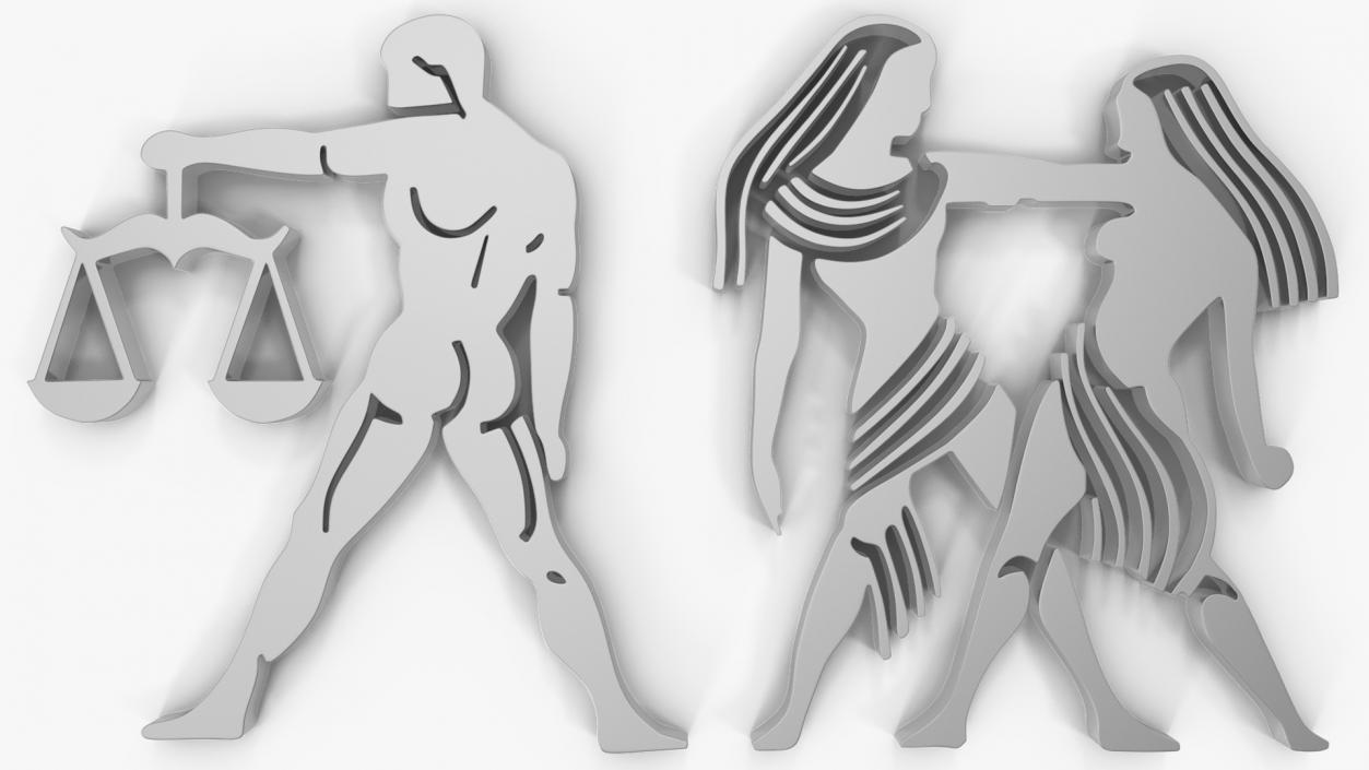 3D model Astrological Signs Chrome