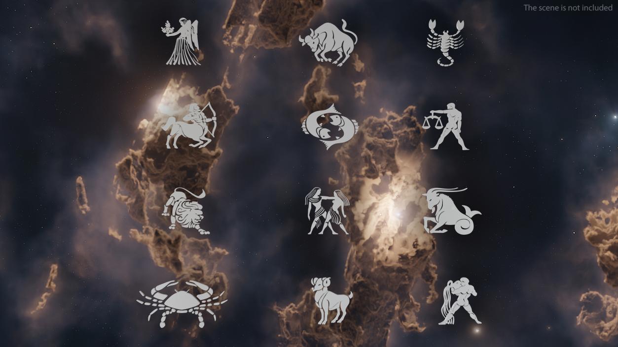 3D model Astrological Signs Chrome