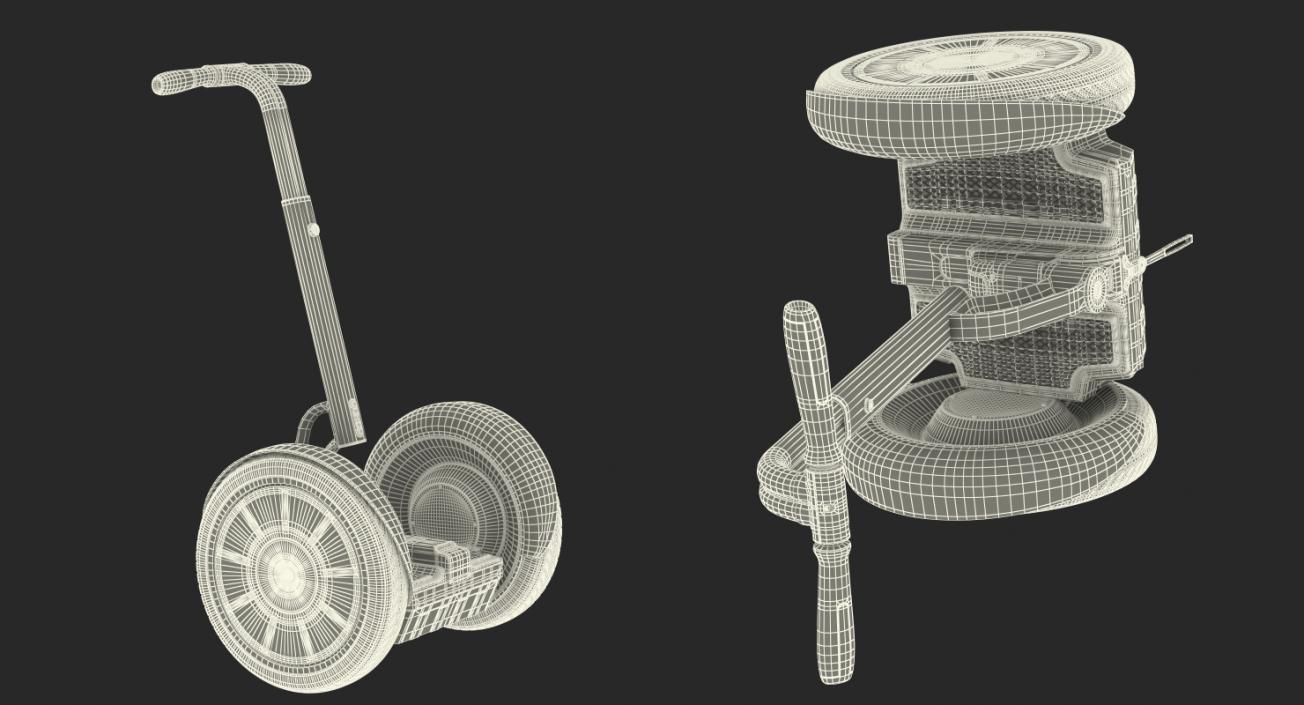 3D Segway Electric Self Balance Scooter Rigged model