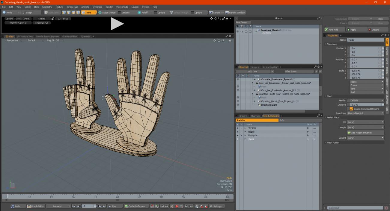 Counting Hands 3D model