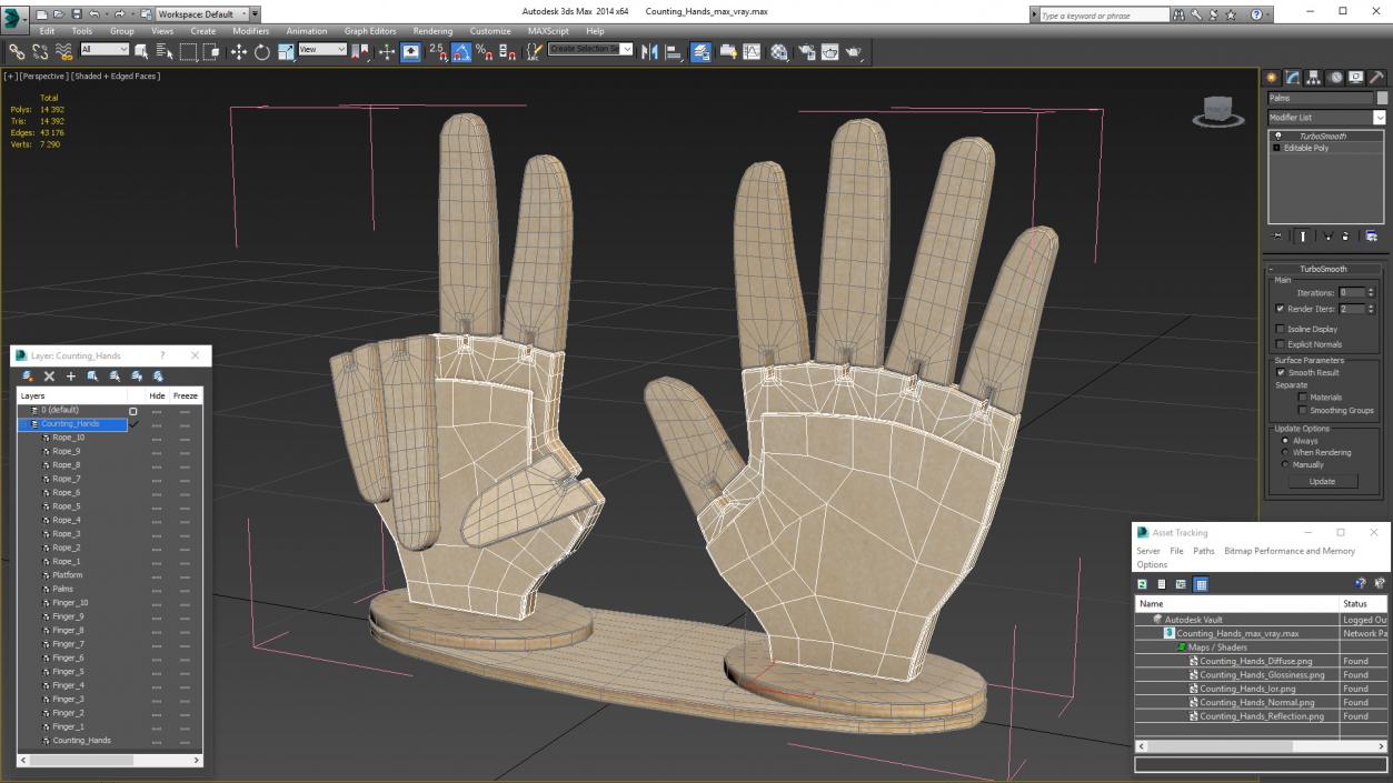 Counting Hands 3D model